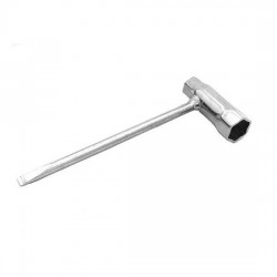 Žvakės raktas, 13 x 19mm, su plokščiu atsuktuvu