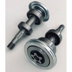 Peilio laikiklio velenas traktoriukams HUSQVARNA su surinktuvu, su penkiakampe žvaigždute, ilgis 133,7mm, 581 65 07-01